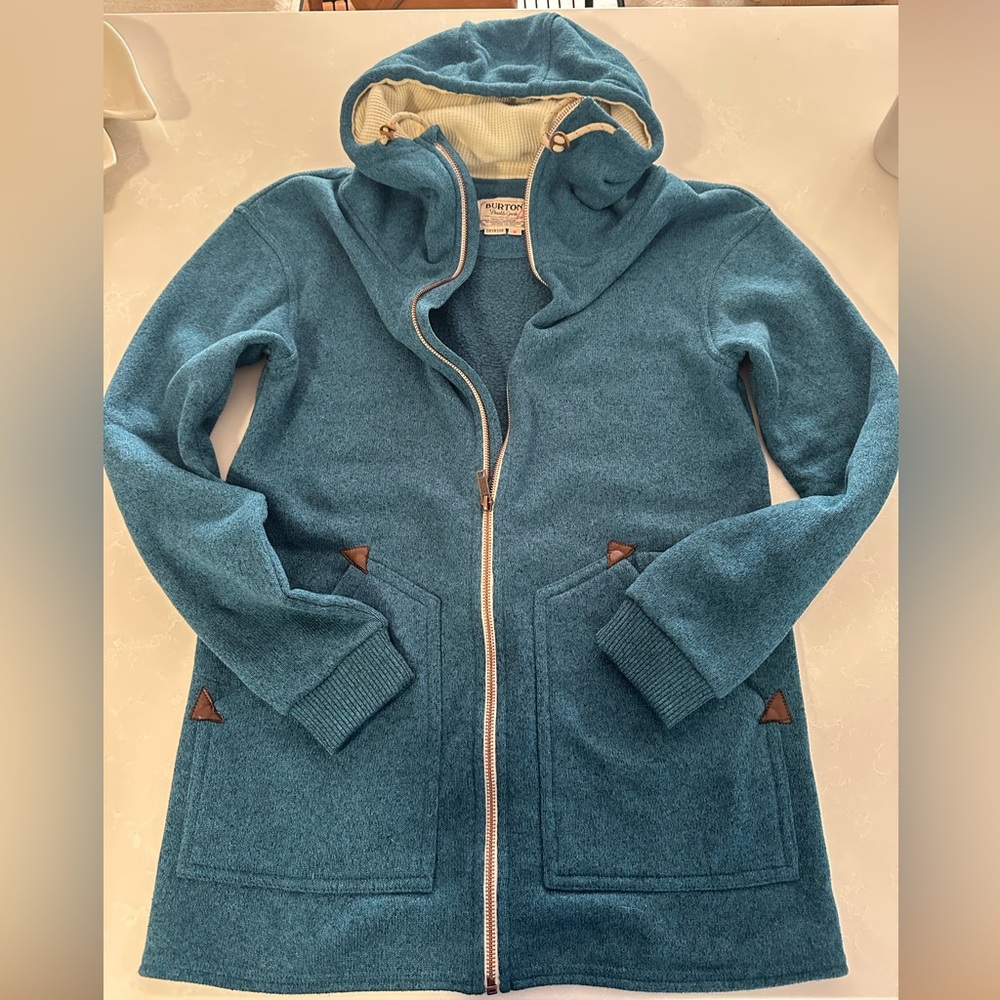 Burton Teal and Cream Fleece Jacket